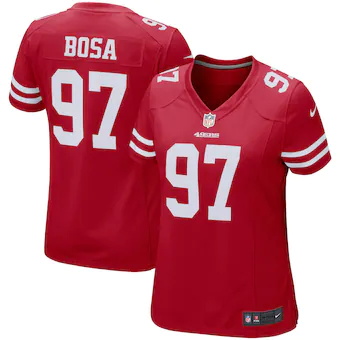 womens nike nick bosa scarlet san francisco 49ers game play